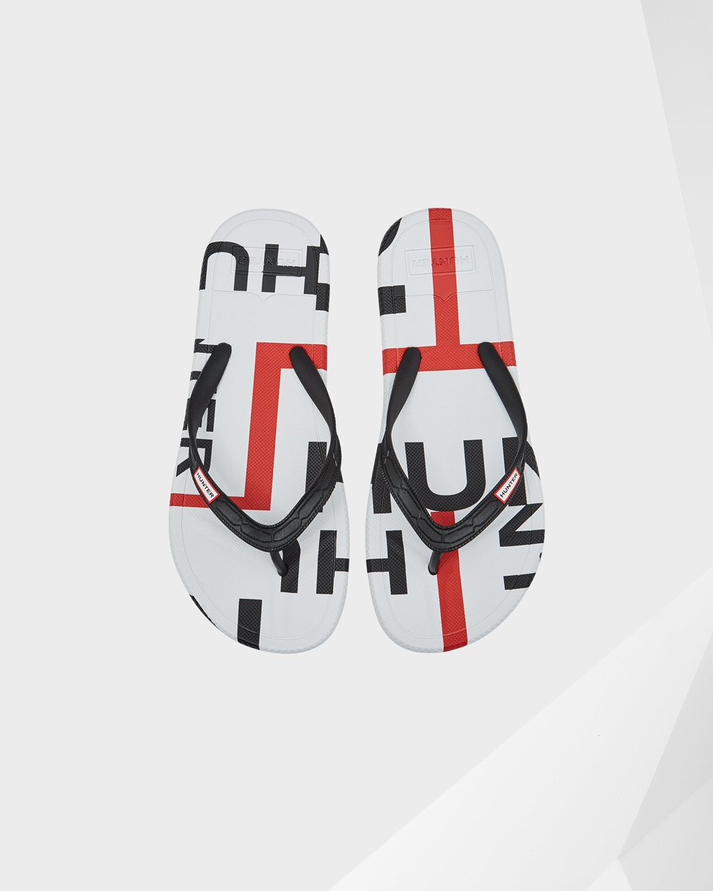 Hunter Ženske Flip Flops Crne Original Exploded Logo Hrvatska 8524-CLIQF